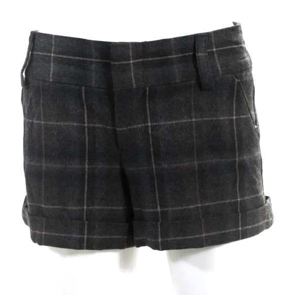 Alice + Olivia Plaid Wool Shorts - Picture 2 of 7